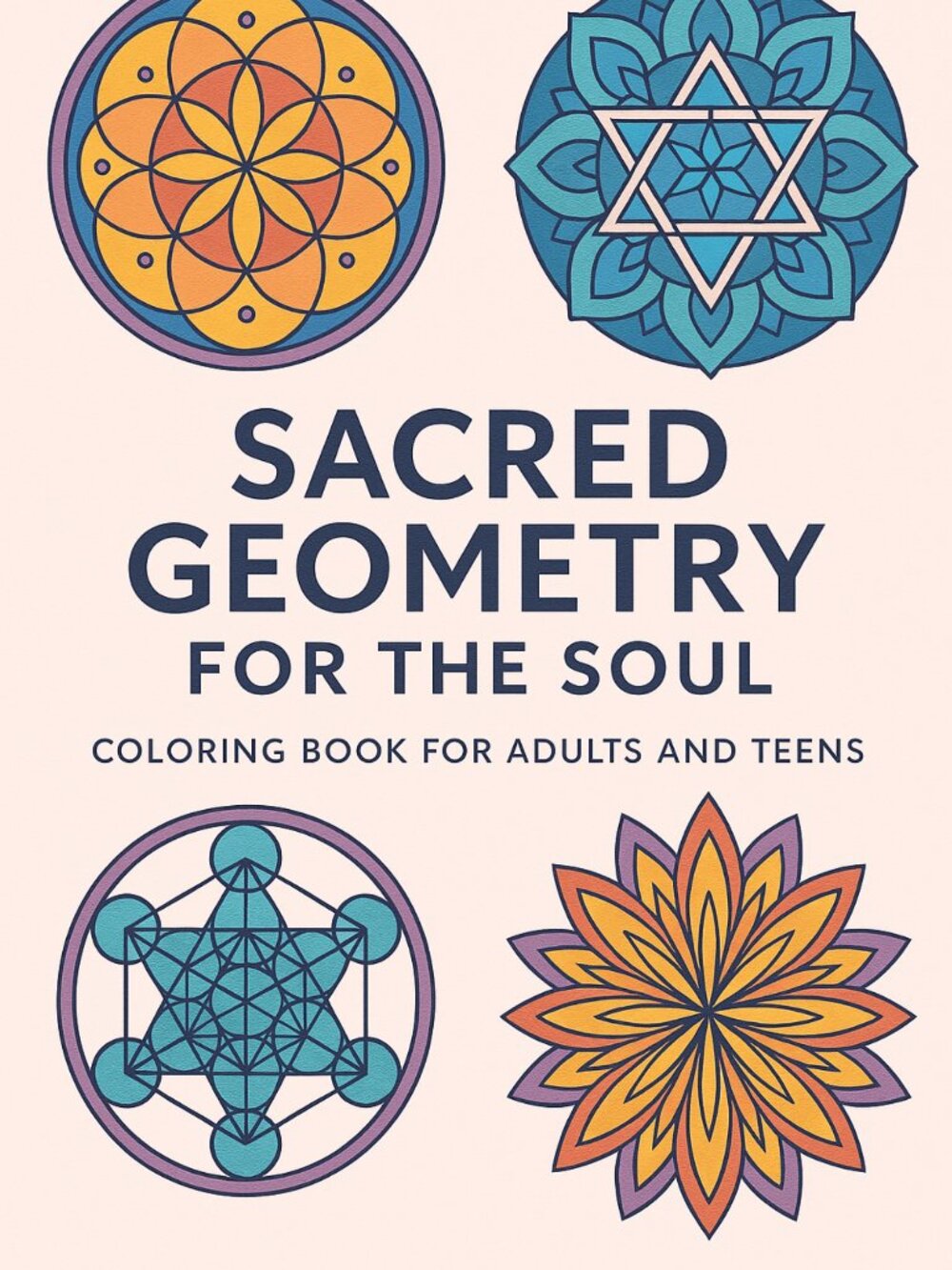 Sacred Geometry for the Soul Coloring Sheets For Adults and Teens